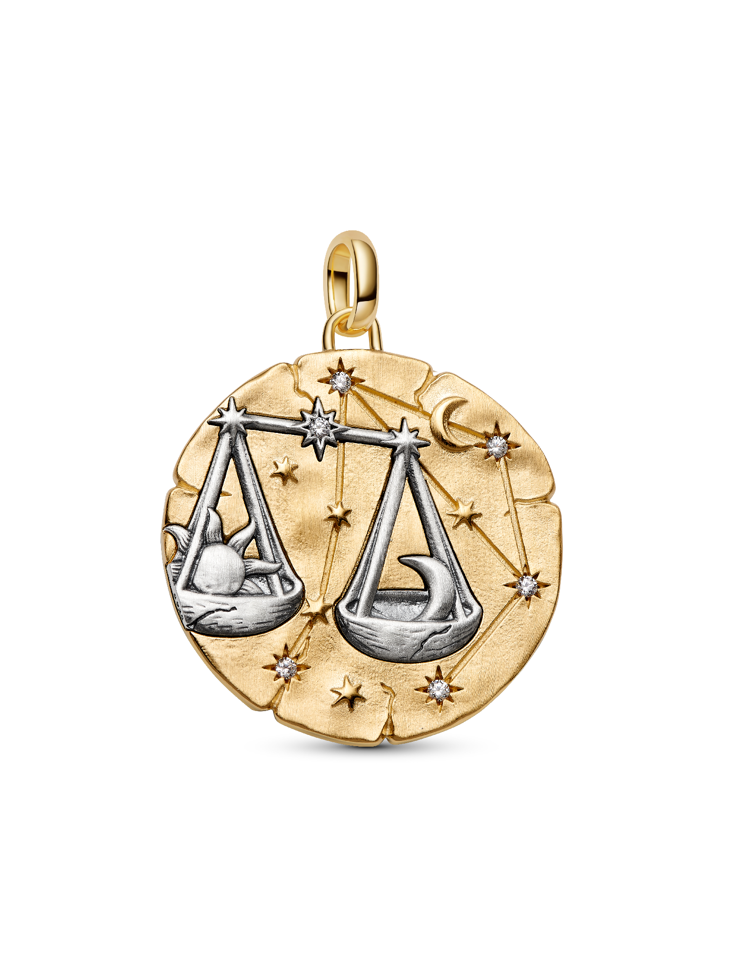 Libra Zodiac Oversized Medallion Charm