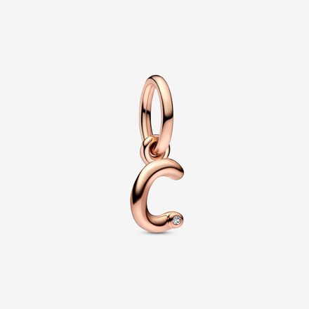  Initial A-Z Letter Charms Rose Gold Sterling Silver Beads fits  Pandora Bracelet (Letter F) : Clothing, Shoes & Jewelry