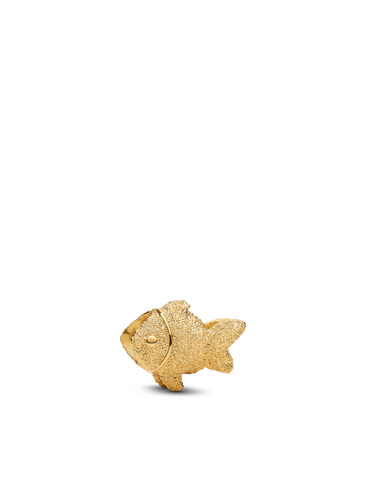 Женский шарм Pandora Textured Fish Mini Charm, цвет: Позолоченный