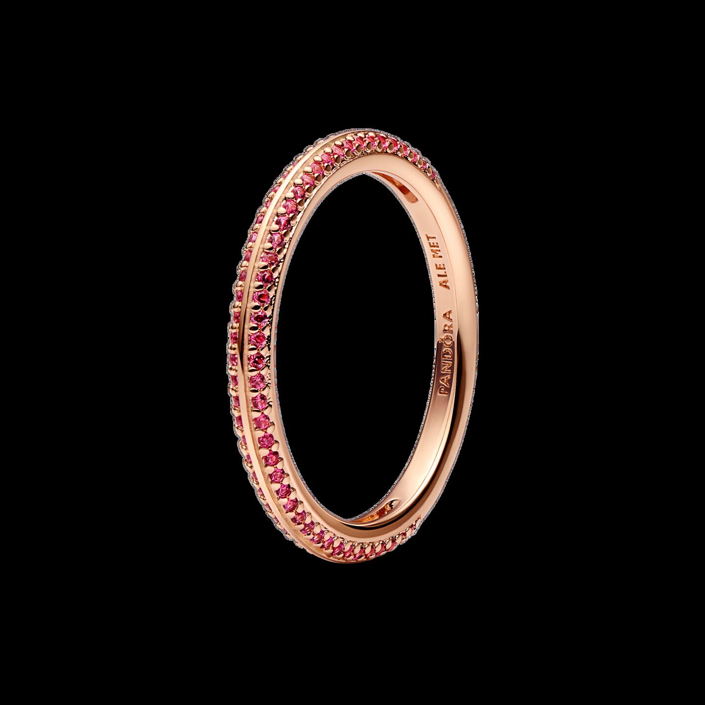 Кольцо Pandora ME Red Pavé, цвет: Покрытие розовым золотом — фото 2