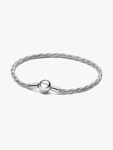 Round Pandora Clasp Twisted Snake Chain