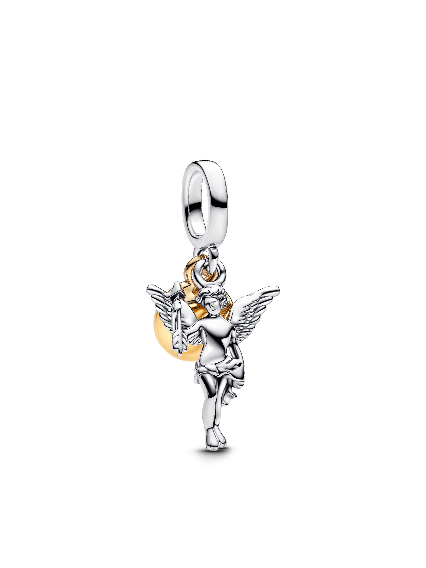 Женский шарм Pandora Cupid Dangle Charm, цвет: Двухцветный