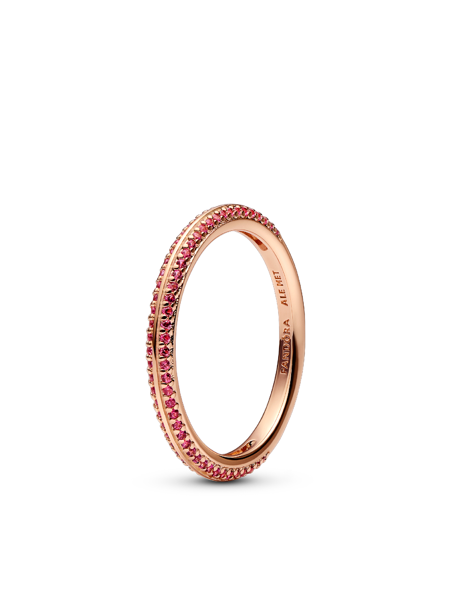 Кольцо Pandora ME Red Pavé, цвет: Покрытие розовым золотом — фото 1