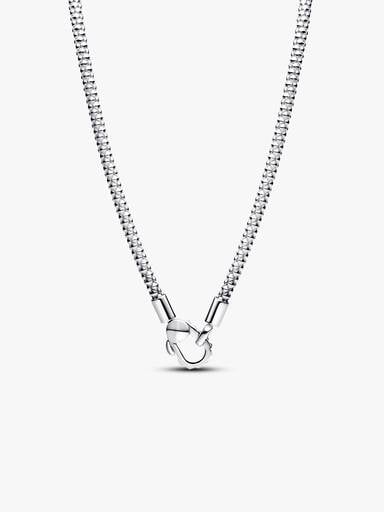 Studded Clasp & Chain Necklace