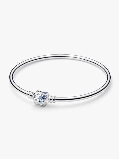FINAL SALE - Sparkling Barrel Clasp Bangle