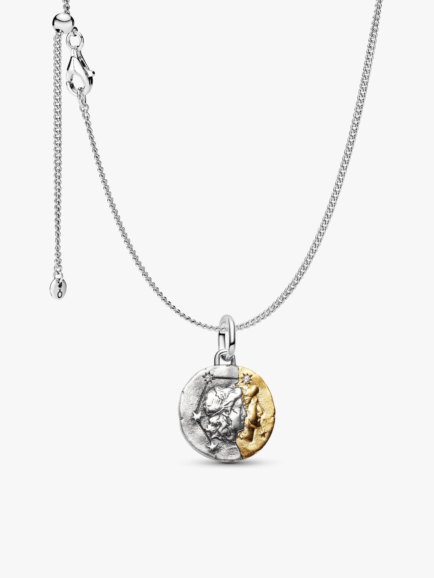 Gemini Medallion Charm Necklace Set