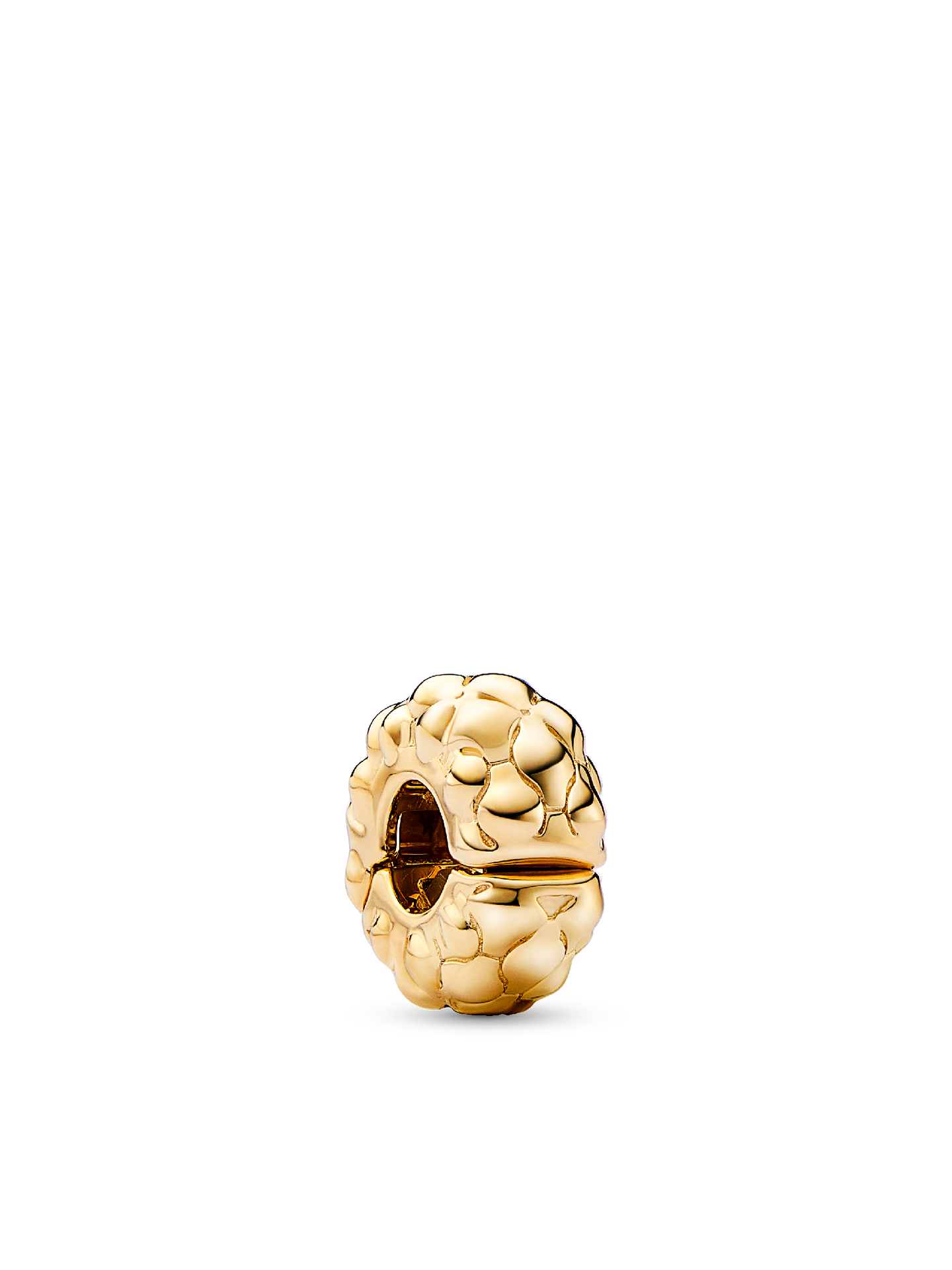 Женский шарм Pandora Studded Clip Charm, цвет: Позолоченный — фото 1