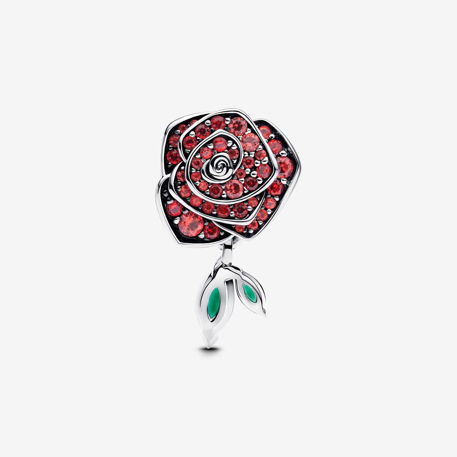 791267 Sparkling Rose in Bloom Charm | Sterling silver | Pandora US