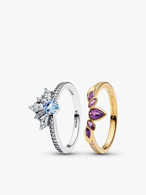 Elsa Ice Rings Disney Frozen's Queen Elsa & Anna Ring Set | Mixed metals | Pandora US