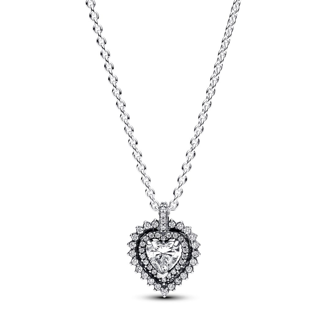 Sparkling Double Heart Halo Jewelry Gift Set