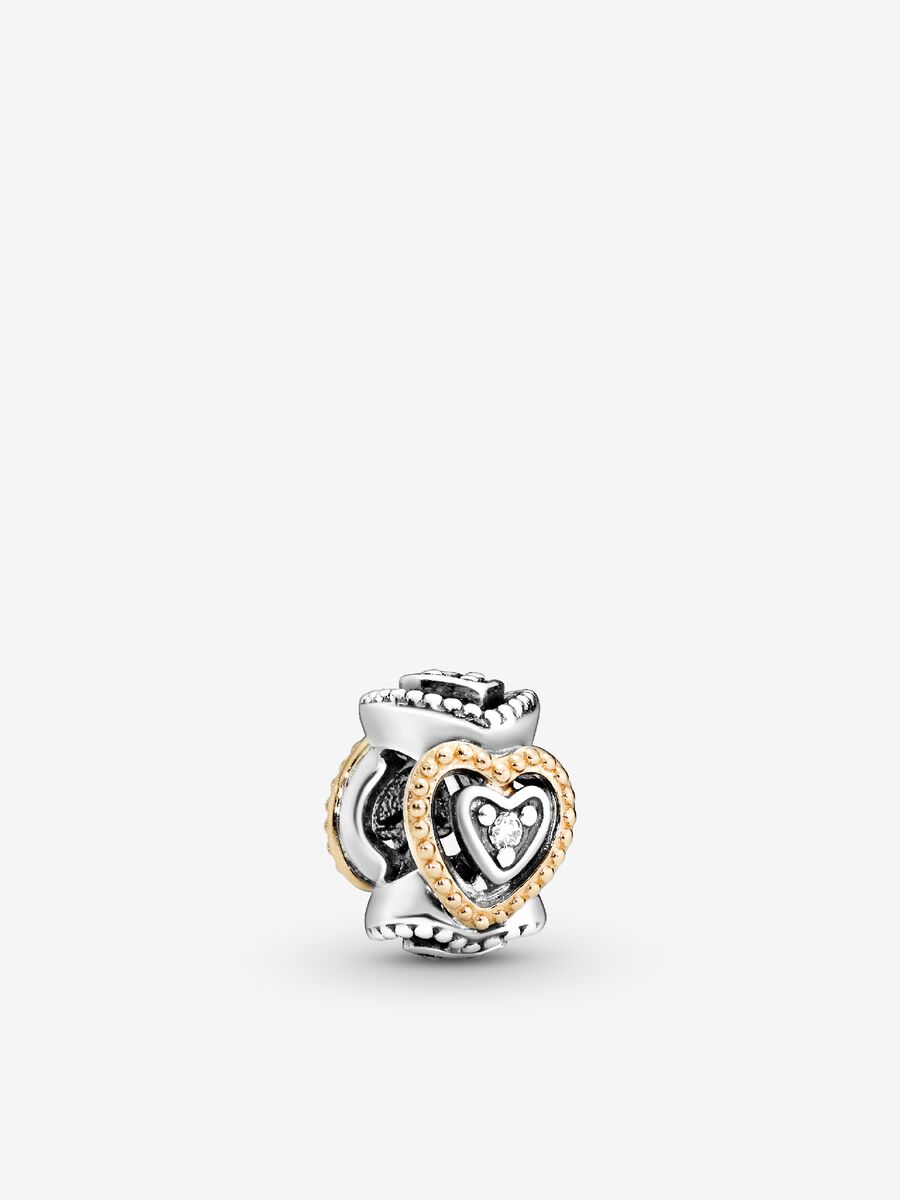 Beaded Hearts Spacer Charm