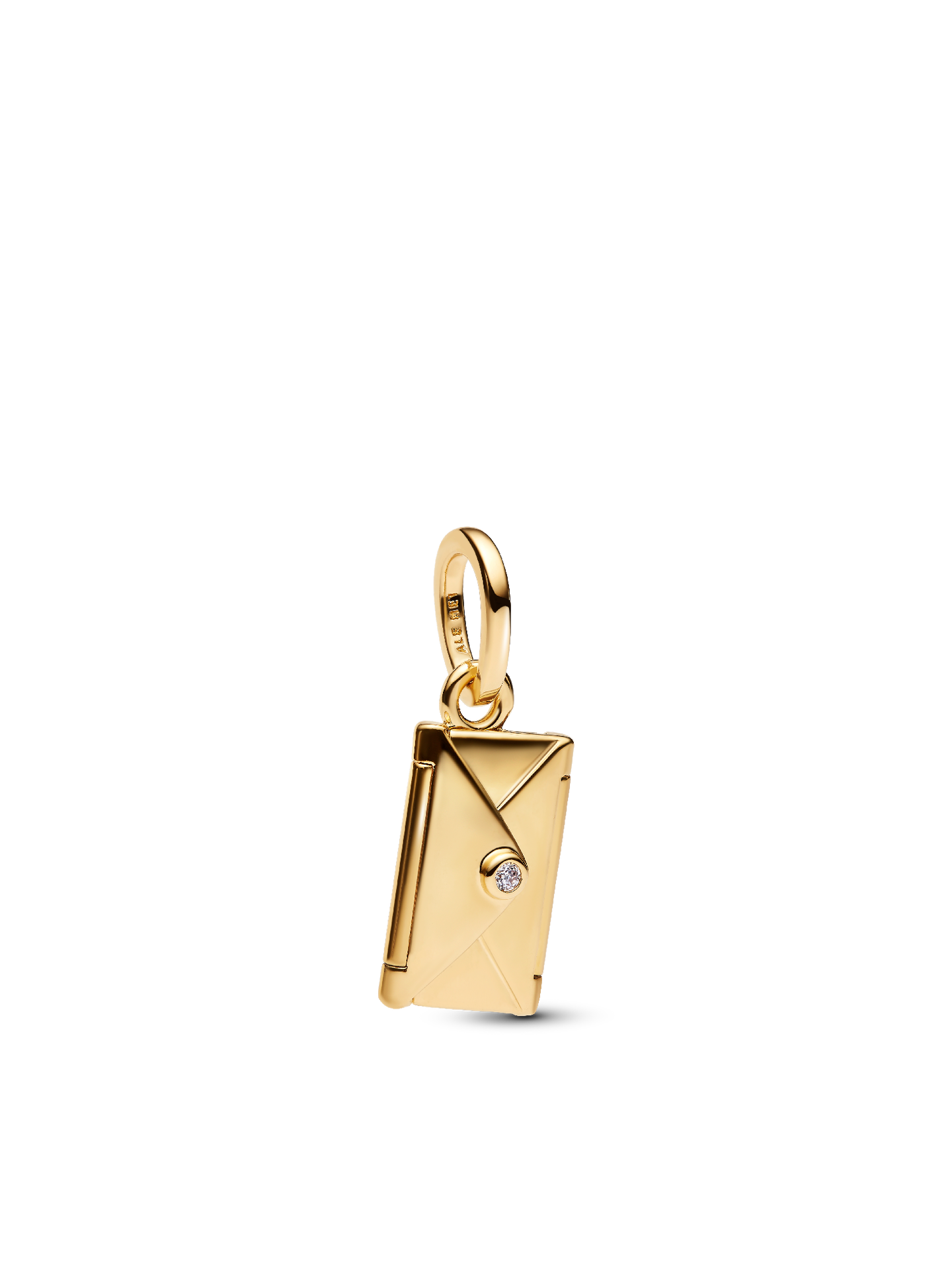 Женский шарм Pandora Engravable & Openable Envelope Dangle Charm, цвет: Позолоченный