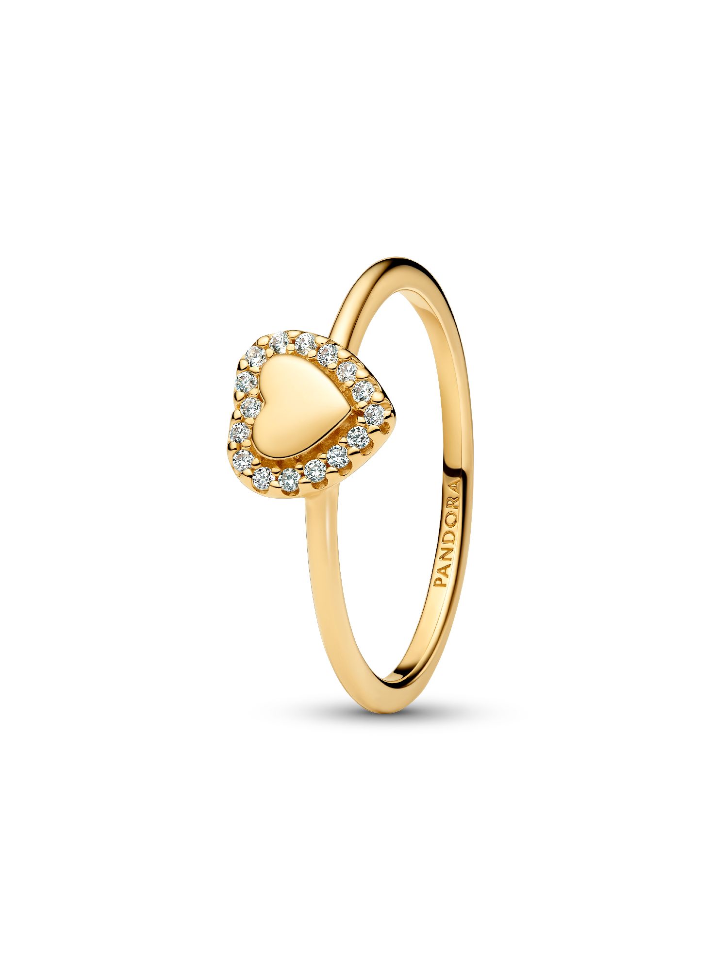 Engravable Heart Halo Ring
