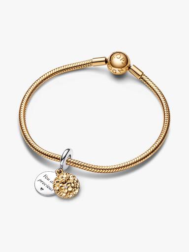 My Pandora Two-tone Daisy Double Dangle Charm