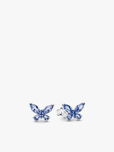 Winter Blue Butterfly Jewelry Set