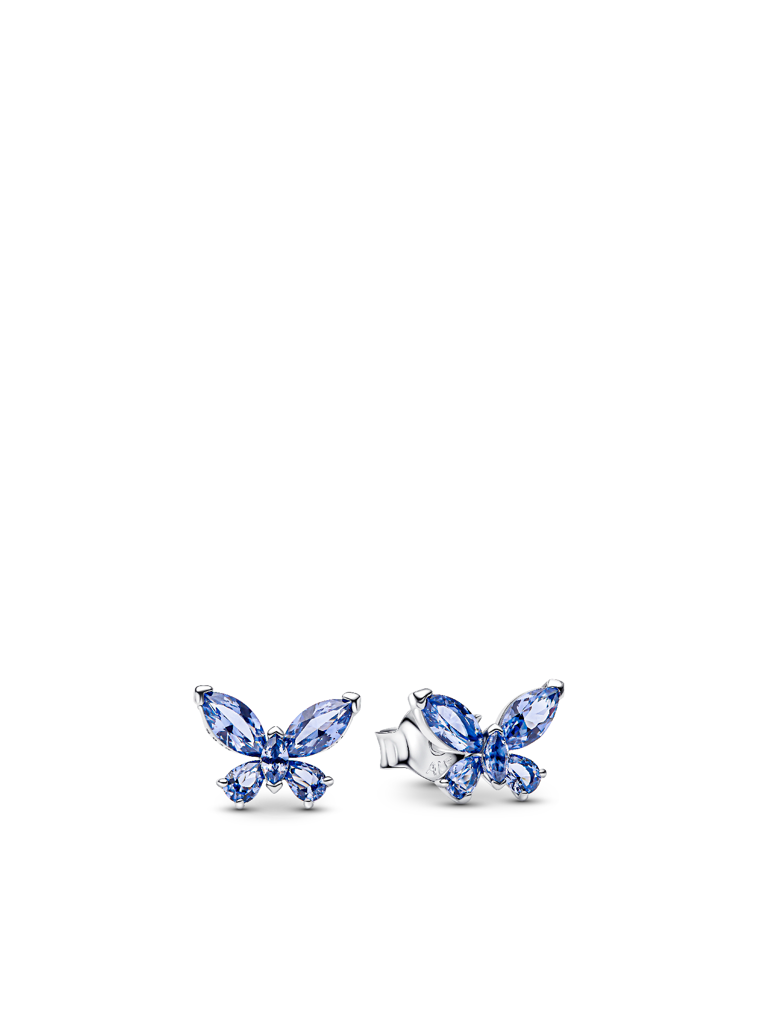 Winter Blue Butterfly Necklace and Earring Set