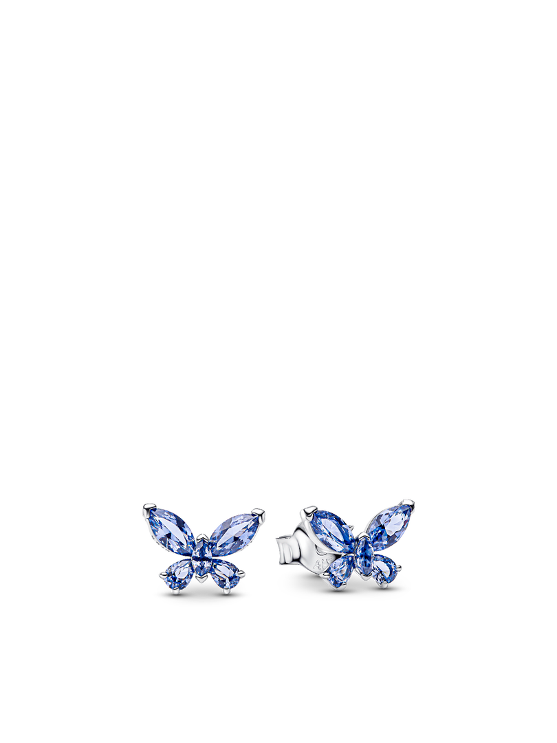 Winter Blue Butterfly Necklace and Earring Set