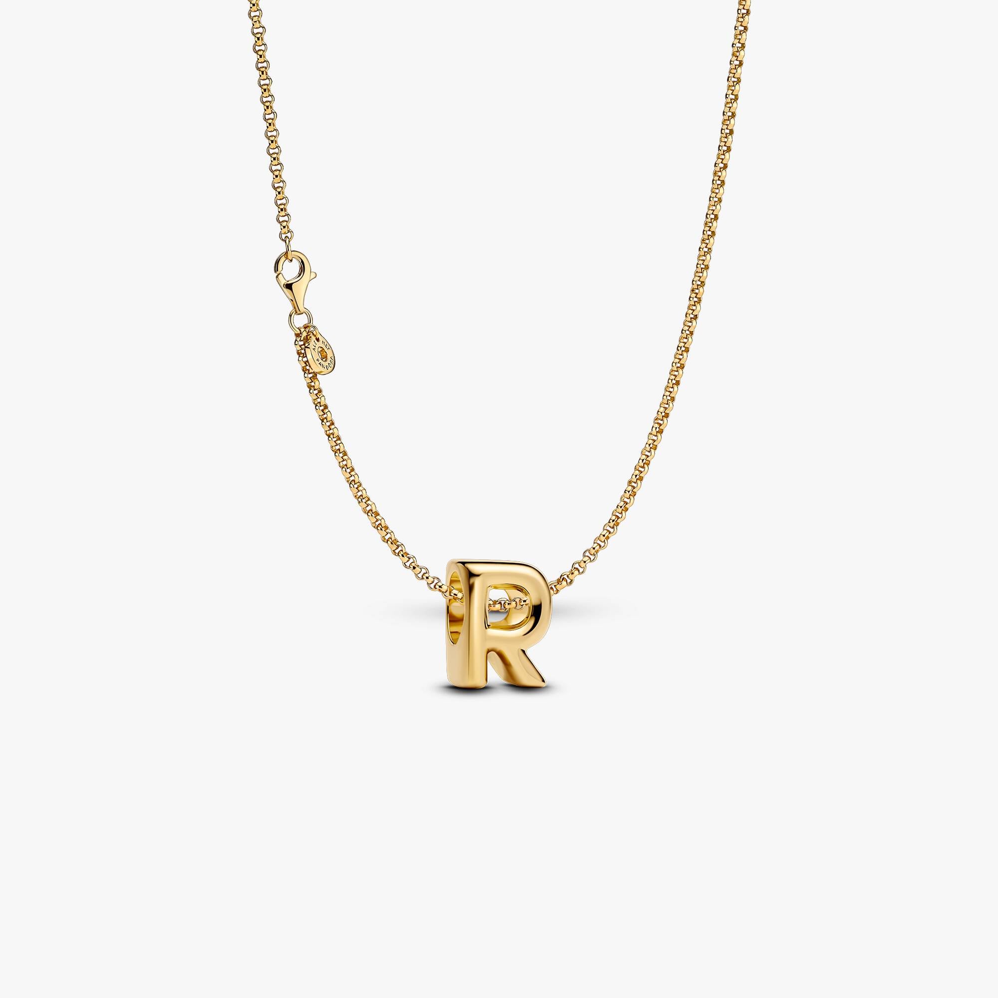 Letter R Charm Necklace