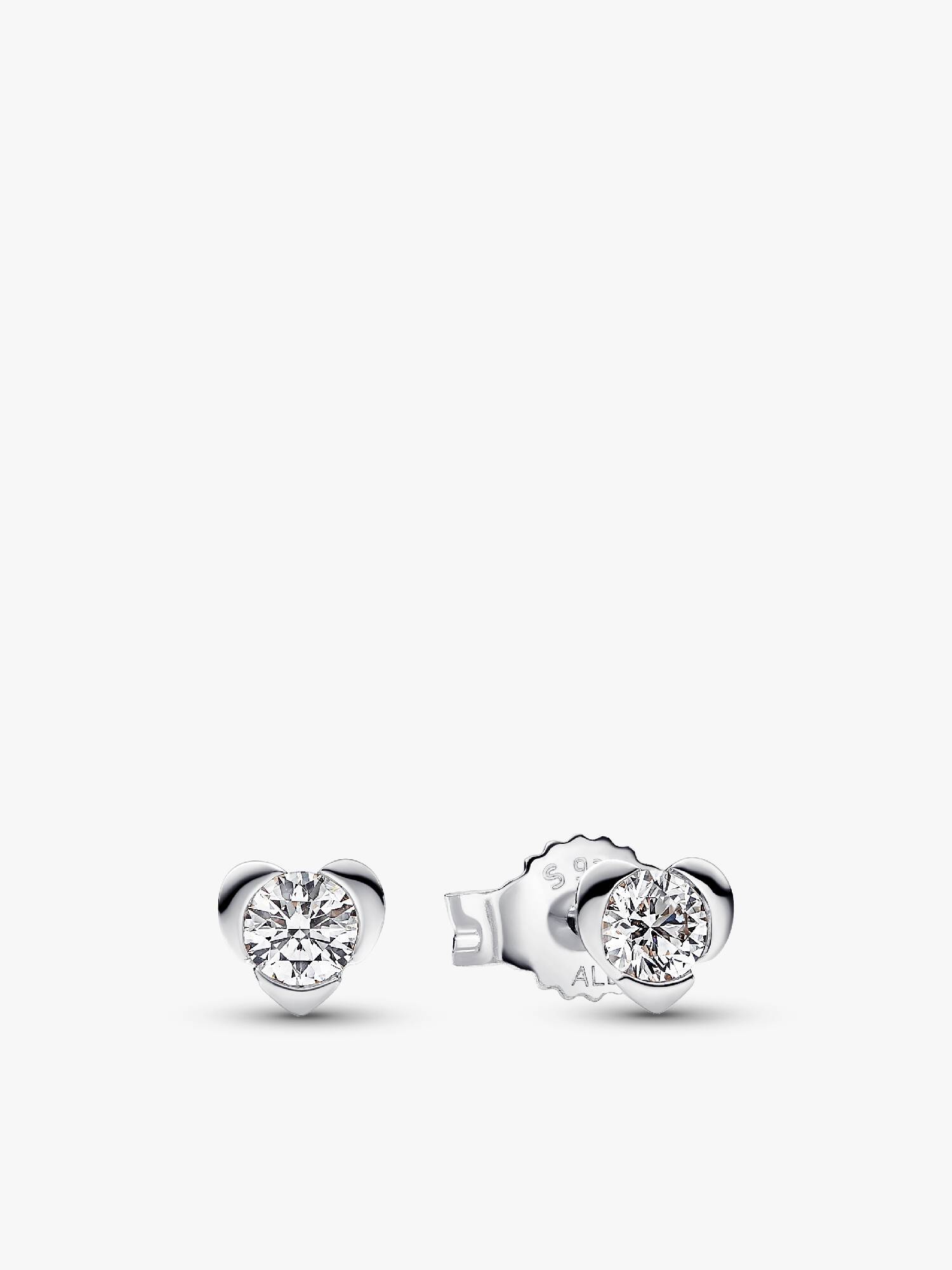 FINAL SALE - Pandora Talisman Sterling Silver Lab-grown Diamond Heart Earrings