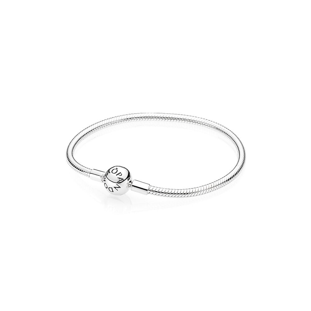 Smooth Sterling Silver Clasp Bracelet 