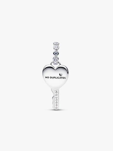 Opalescent Heart Key Dangle Charm
