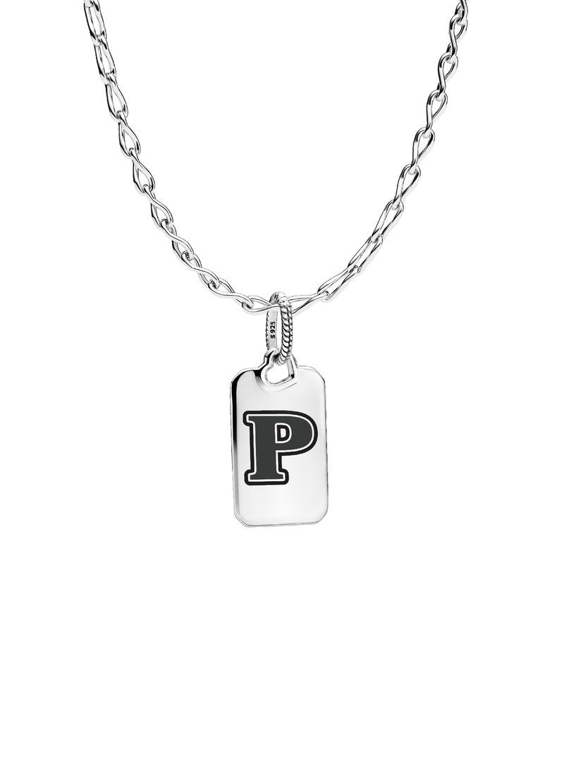 Letter P Rectangle Pendant