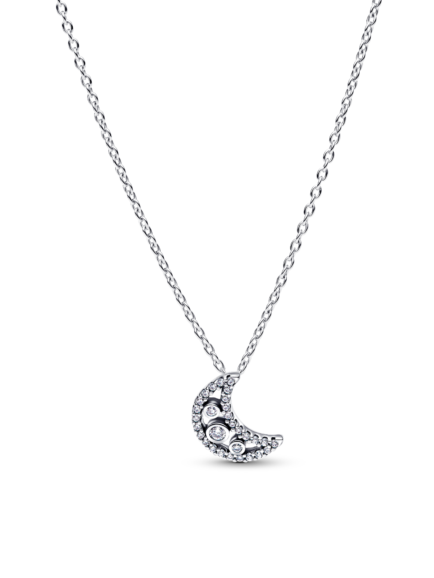 Женское колье Pandora Crescent Moon Pendant, цвет: Серебро — фото 1