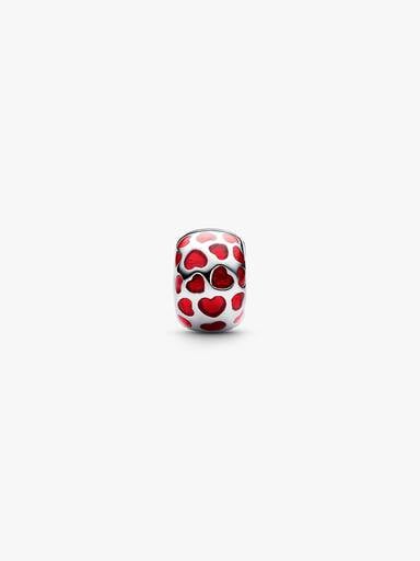 Hearts Round Clip Charm