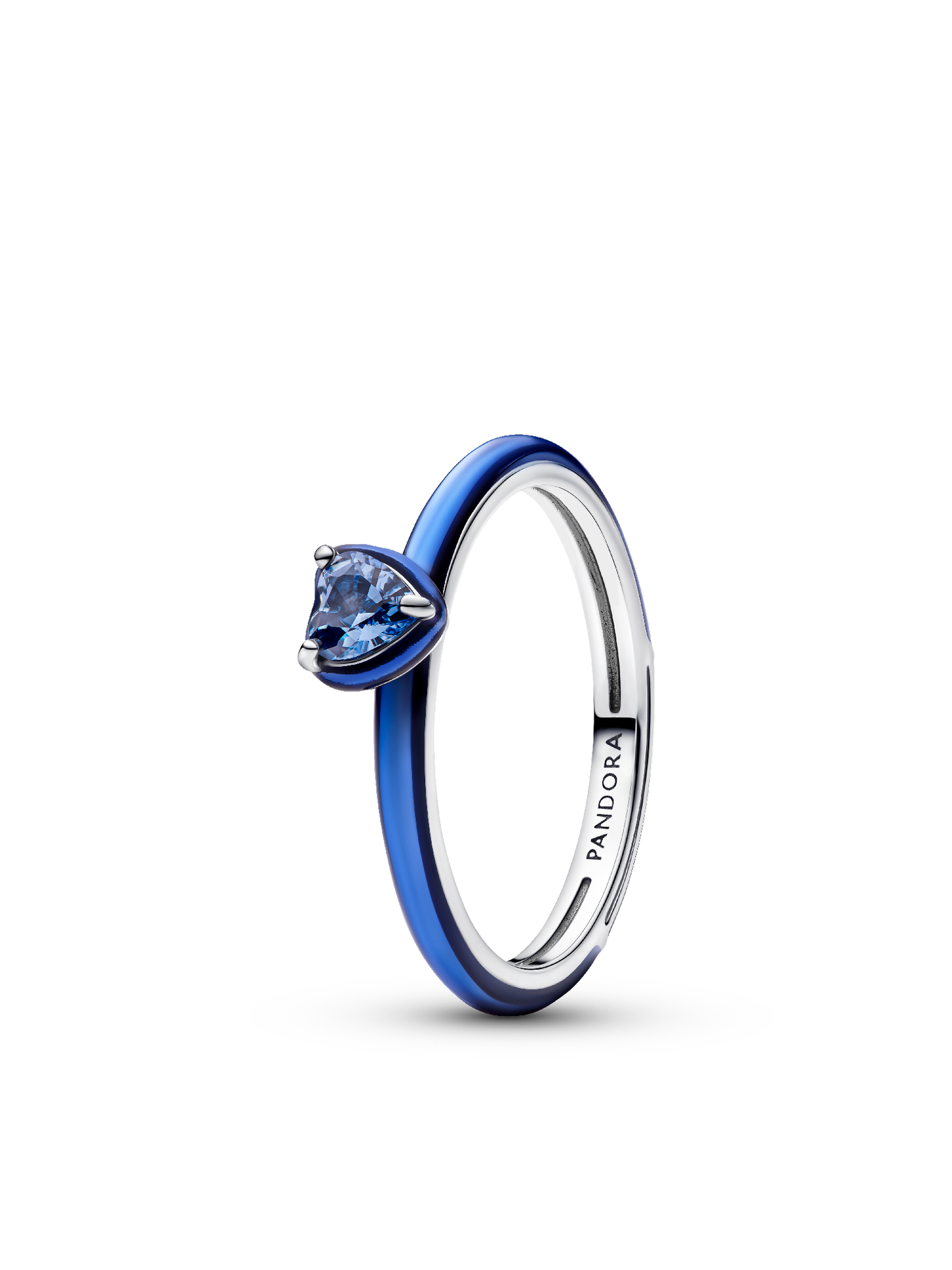 Женское кольцо Pandora Blue Chakra Heart, цвет: Серебро