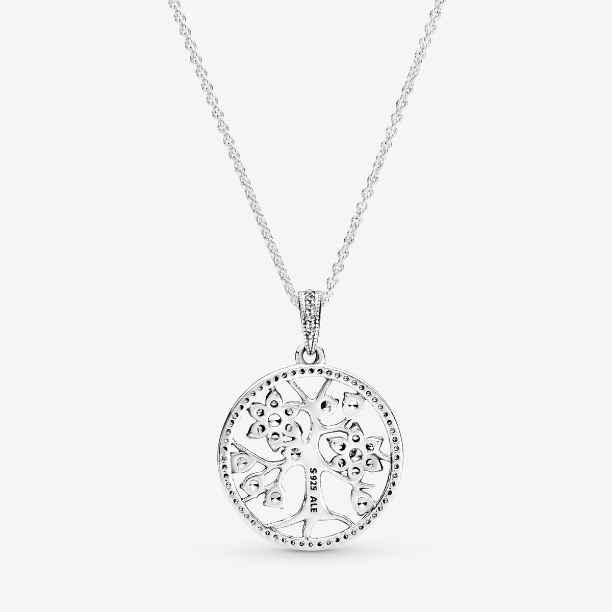 Sparkling Family Tree Necklace | Sterling silver | Pandora US