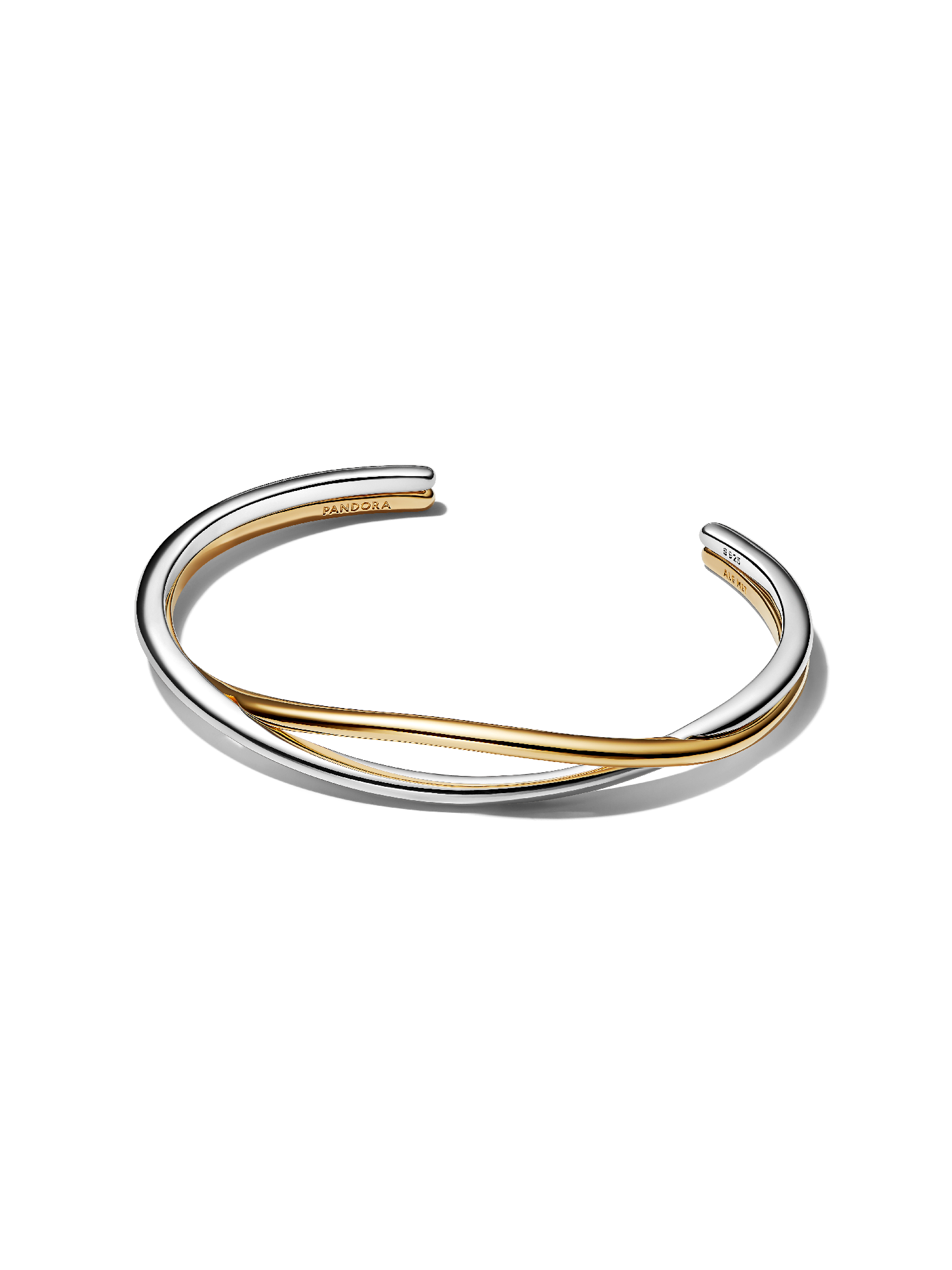 Entwined Two-Tone Open Bangle