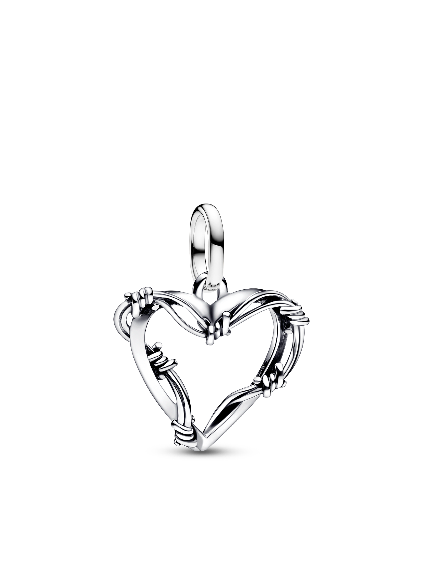 Женский шарм Pandora Wire Heart Medallion Charm, цвет: Серебро — фото 1