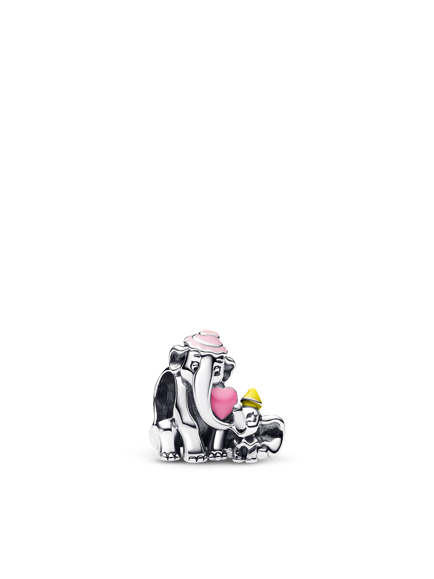 Женский шарм Pandora Disney Dumbo & Mom Charm, цвет: Серебро — фото 1