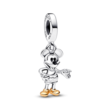 FINAL SALE - Disney 100th Anniversary Mickey Mouse Lab-grown Diamond Dangle Charm