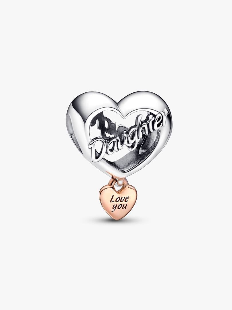 Love You Daughter Heart Charm