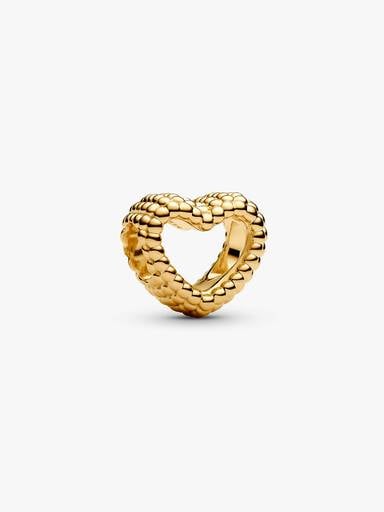 Beaded Open Heart Charm