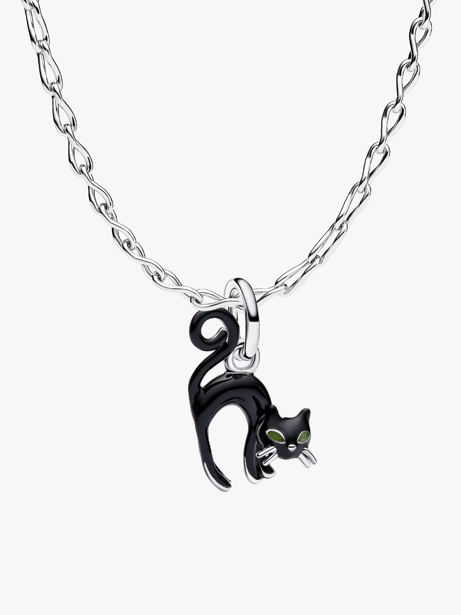 Vamp Romantic Black Cat Charm Necklace