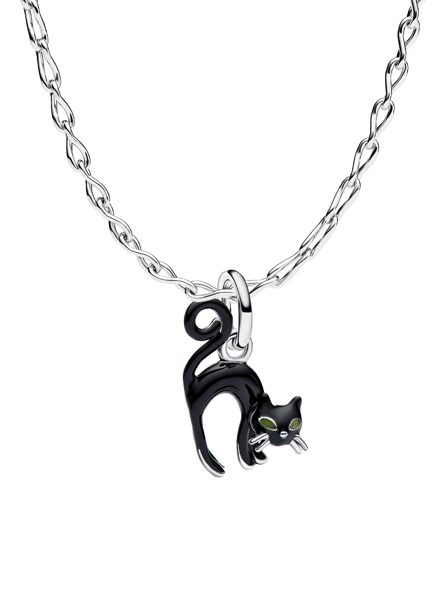 Vamp Romantic Black Cat Charm Necklace