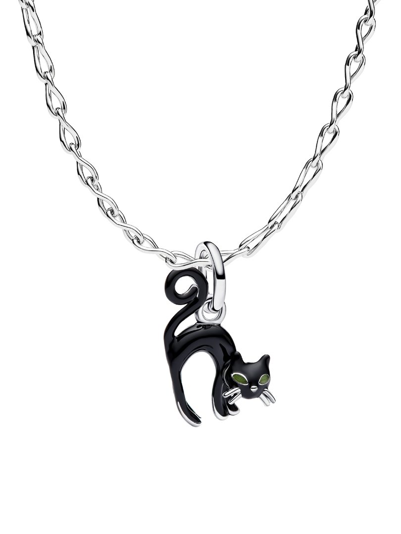 Vamp Romantic Black Cat Charm Necklace