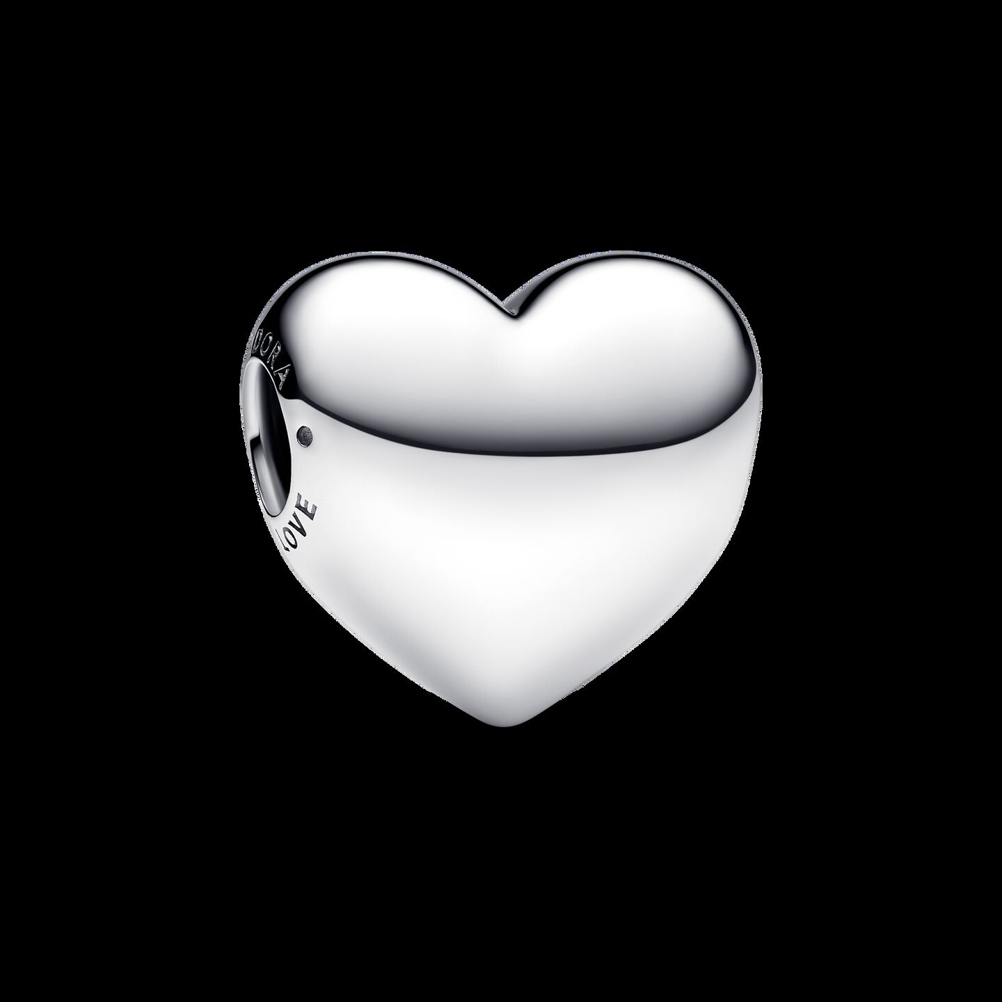 Женский шарм Pandora Be Love Engravable Large Heart Charm, цвет: Серебро — фото 2