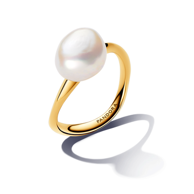 Baroque Treated Freshwater Cultured Pearl Ring