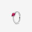 FINAL SALE - Timeless Elegance, Synthetic Ruby & Clear CZ