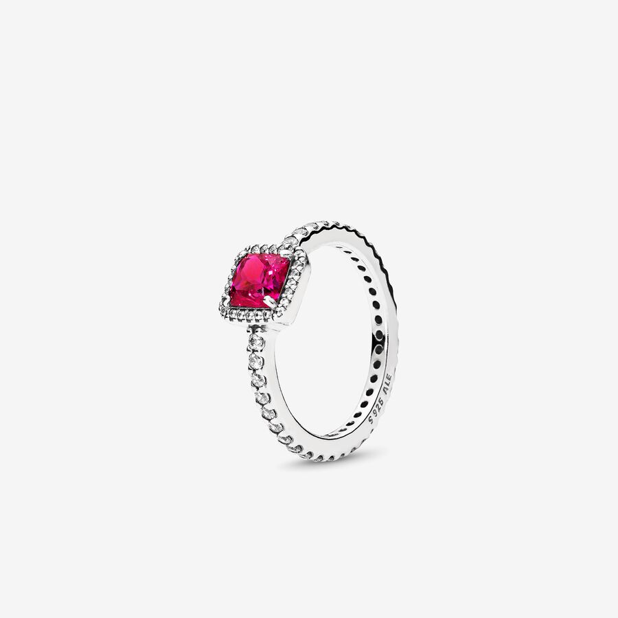 FINAL SALE - Timeless Elegance, Synthetic Ruby & Clear CZ image number 0