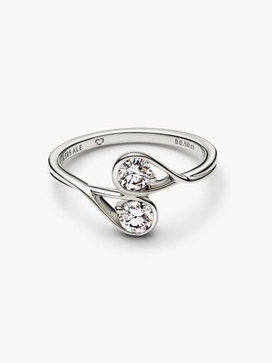 Expensive Pandora Rings FINAL SALE - Pandora Infinite 14k White Gold Double Lab-grown Diamond ...