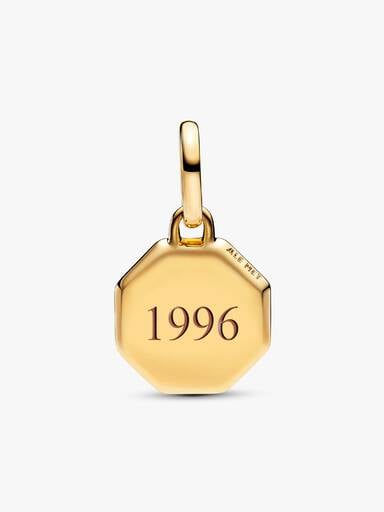 Blue Engravable Mini Medallion Charm