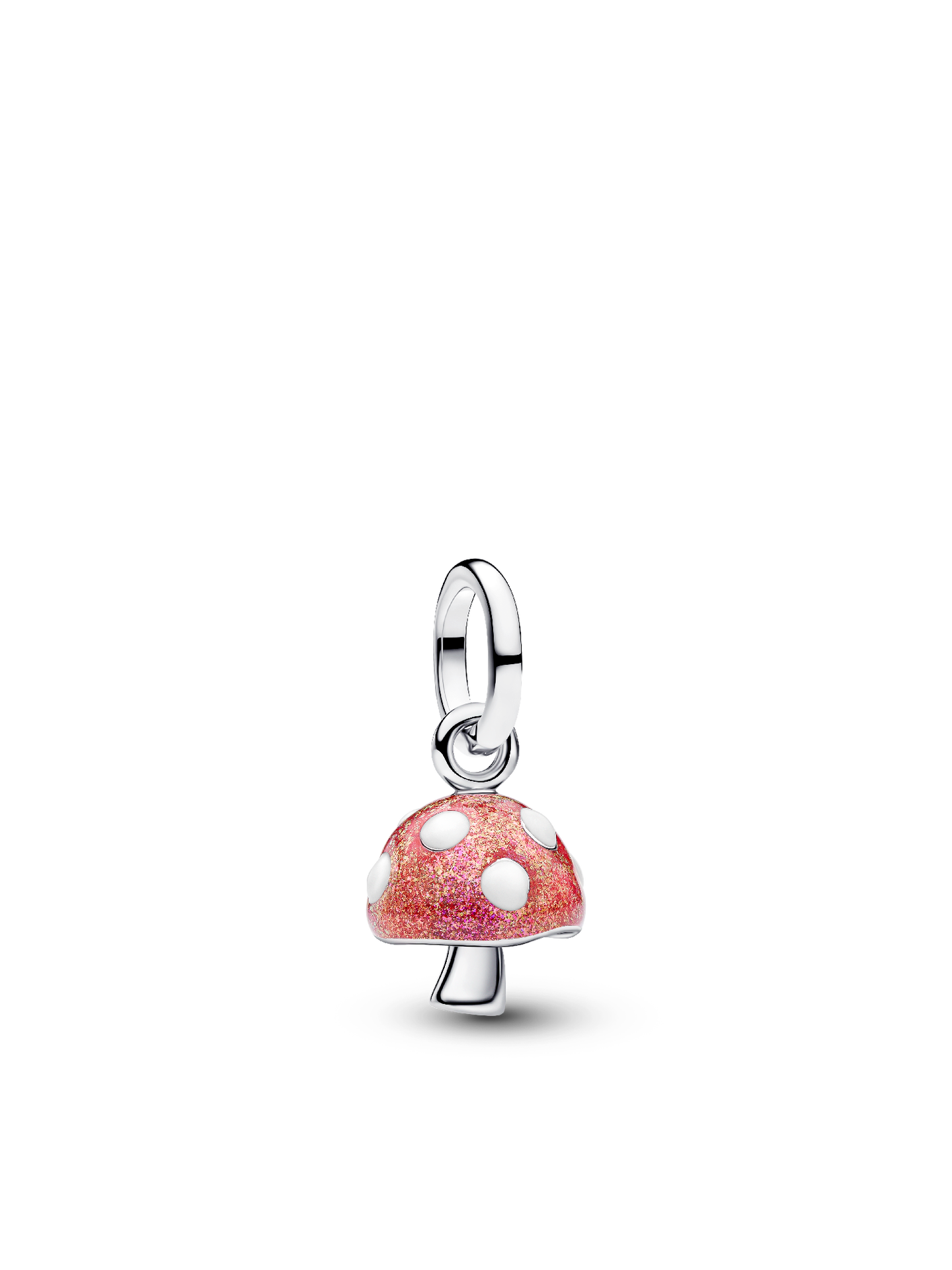 Женский шарм Pandora Glow-in-the-dark Mushroom Dangle Charm, цвет: Серебро — фото 1