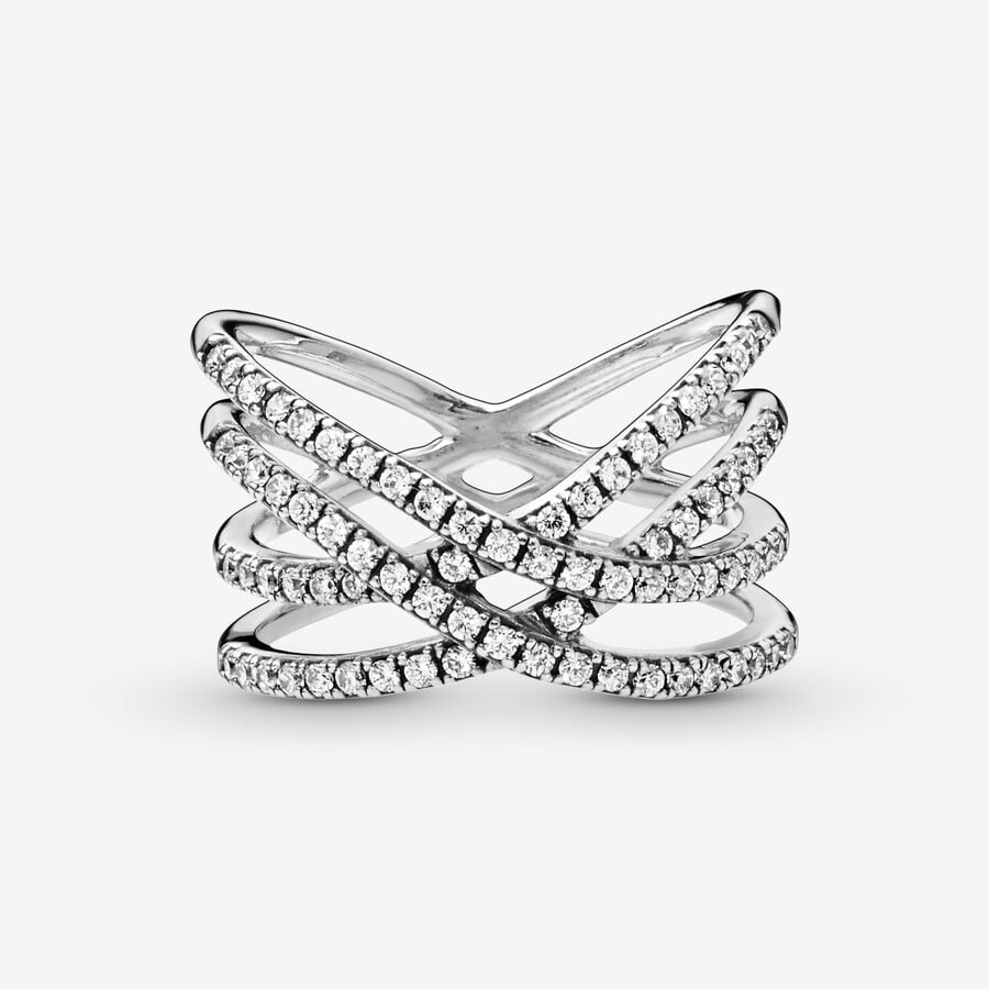 FINAL SALE - Entwined Lines Ring | Sterling silver | Pandora US