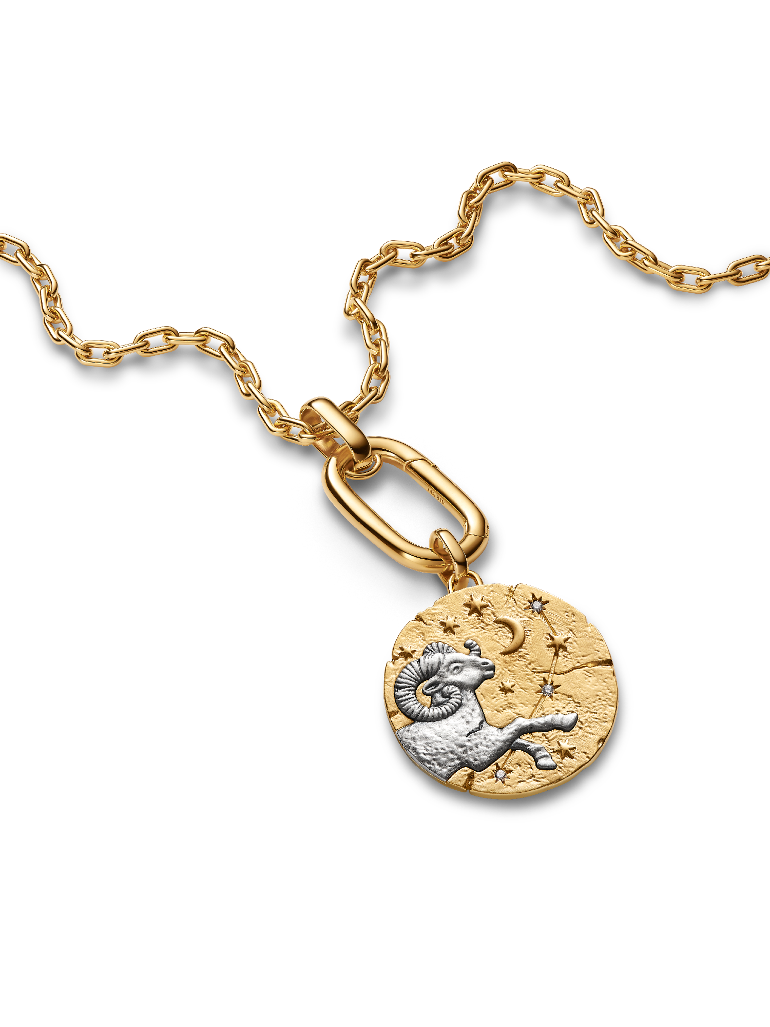 Aries Zodiac Oversized Medallion Charm