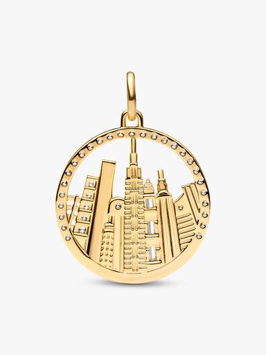 New York Skyline Oversized Dangle Charm