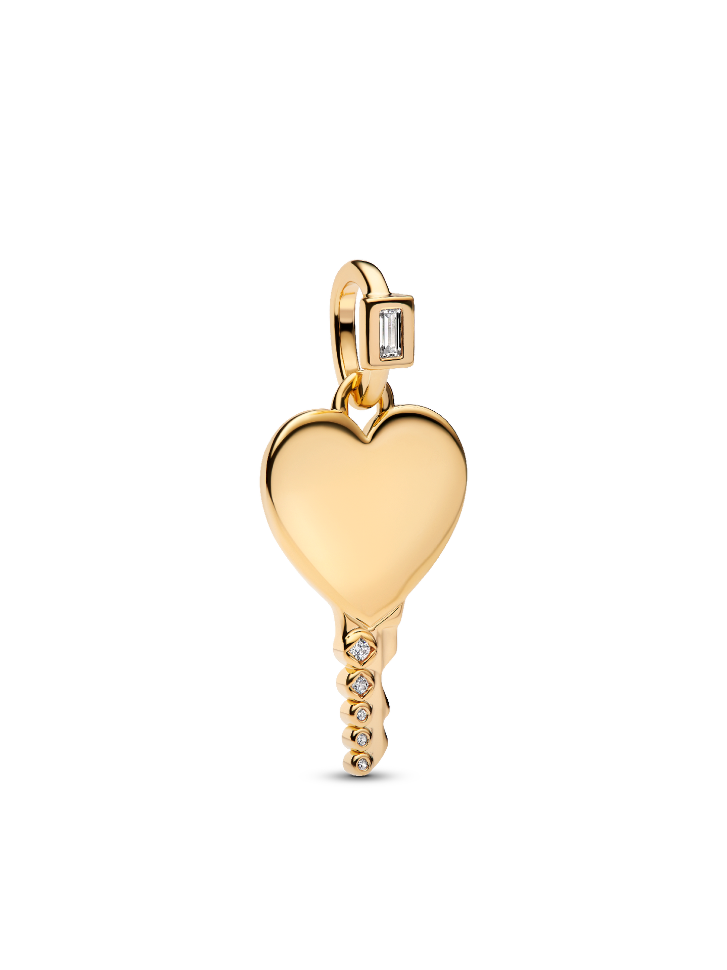 Женская подвеска Pandora Engravable Heart Key, цвет: Позолоченный — фото 1